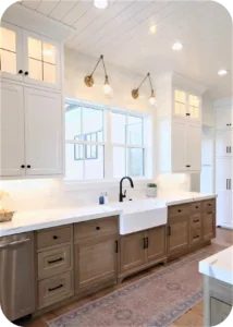 Neutral Color Palettes in Minimalistic Straight-Line Kitchens