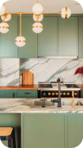 Innovative Materials and Surfaces in coastal chic modern kitchen design
