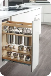 Smart Storage Solutions and Organization in U-shaped kitchen