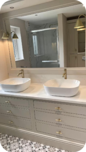 Creating a Focal Point in Mirrored Bathroom Vanities