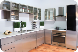 Seamless Integration of Design and Functionality in stainless steel modular kitchen