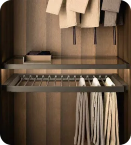 Pull-Out Trouser Rack in modern wardrobe accessories