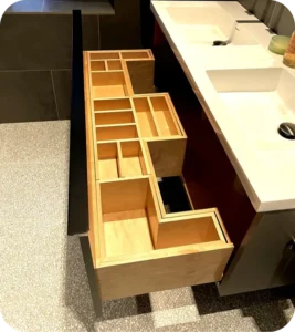 Storage and Cabinet Functionality in bathroom vanity