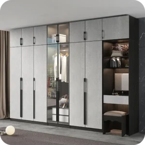 Stainless Steel Wardrobes with Mirrors