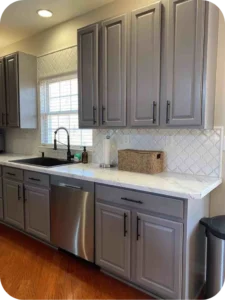 Apply Primer paint kitchen cabinets