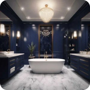 Bold and Beauom Vanity Colortiful Navy Blue in bathroom vanity color