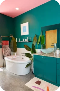 Bold and Vibrant Color Palettes bathroom design