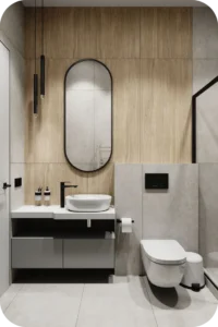 Open Shelving for a Minimalistic Touch bathroom design