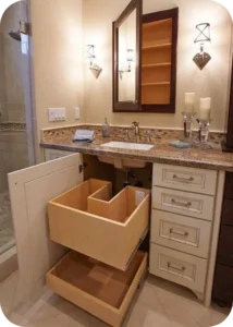 Creative Storage Solutions Remodel Bathroom Vanity