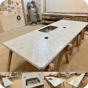 Cut and Shape Countertop Installation