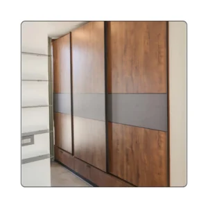 wooden and stainless steel wardrobes