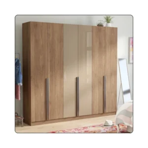 wooden and stainless steel wardrobes