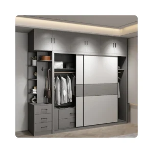 wooden and stainless steel wardrobes