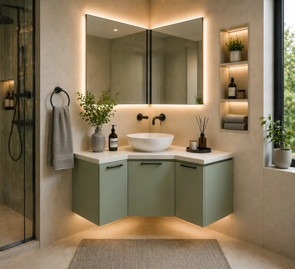 Corner Mounted Vanities