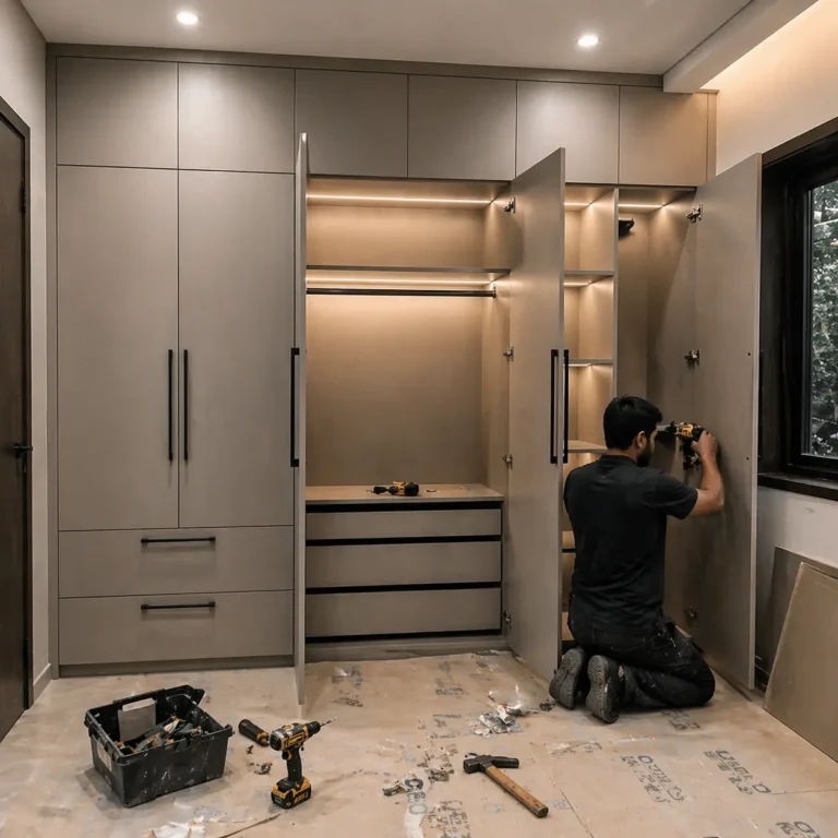 Wardrobs installation